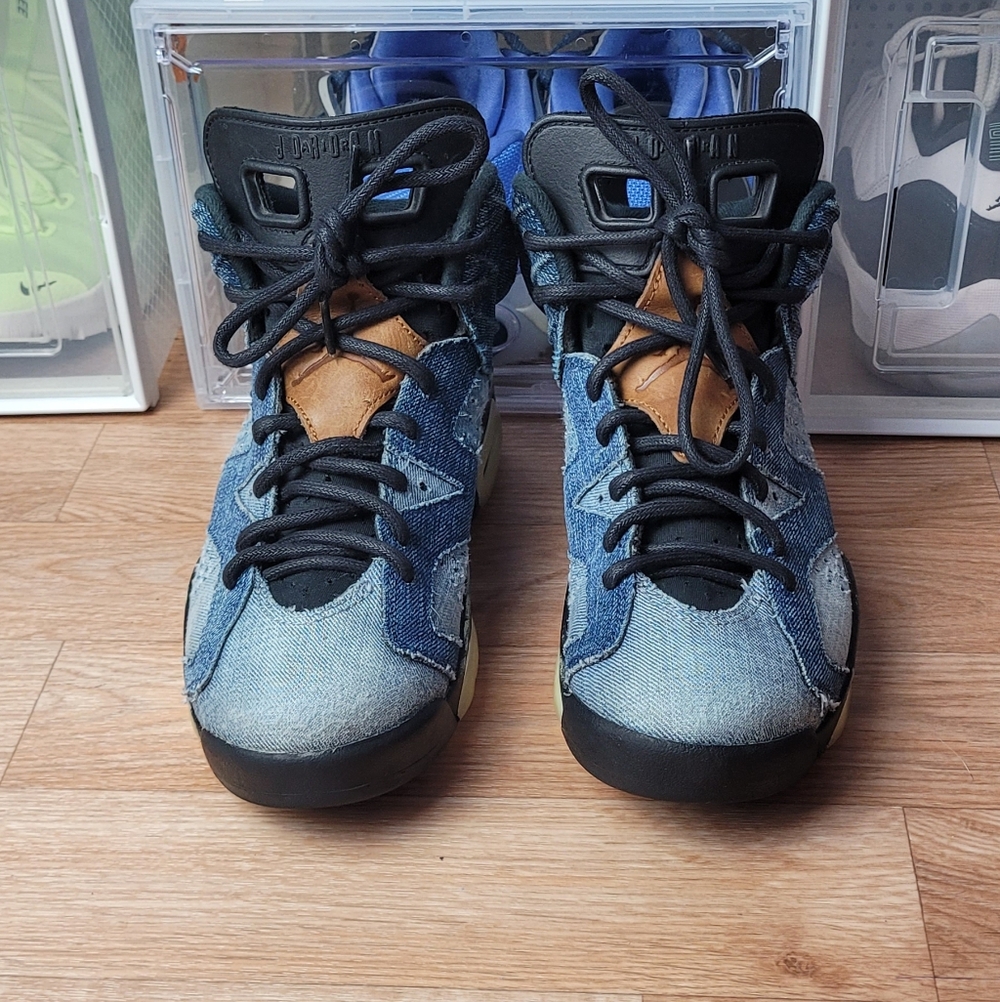 Nike Air Jordan VI 6 Retro "Washed Denim" CV5489-401 Size 8 Blue